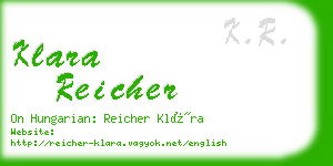 klara reicher business card